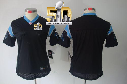 Nike Panthers Blank Black Team Color Super Bowl 50 Women's Stitched NFL Limited Jersey Nike Panthers Blank Black Team Color Super Bowl 50 Women's Stitched NFL Limited Jersey