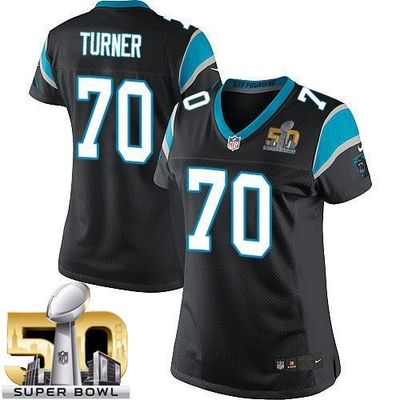 Nike Panthers #70 Trai Turner Black Team Color Super Bowl 50 Women's Stitched NFL Elite Jersey Nike Panthers #70 Trai Turner Black Team Color Super Bowl 50 Women's Stitched NFL Elite Jersey