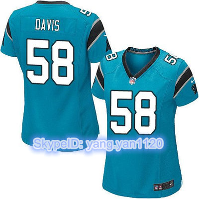 Nike Panthers #58 Thomas Davis Blue Alternate Women's Stitched NFL Elite Jersey Nike Panthers #58 Thomas Davis Blue Alternate Women's Stitched NFL Elite Jersey