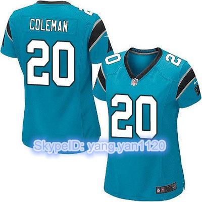 Nike Panthers #20 Kurt Coleman Blue Alternate Women's Stitched NFL Elite Jersey