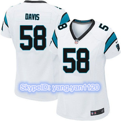 Nike Panthers #58 Thomas Davis White Women's Stitched NFL Elite Jersey