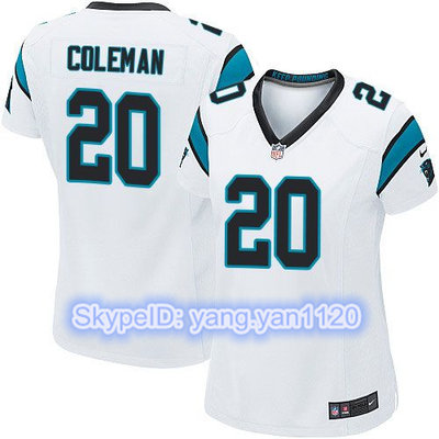 Nike Panthers #20 Kurt Coleman White Women's Stitched NFL Elite Jersey