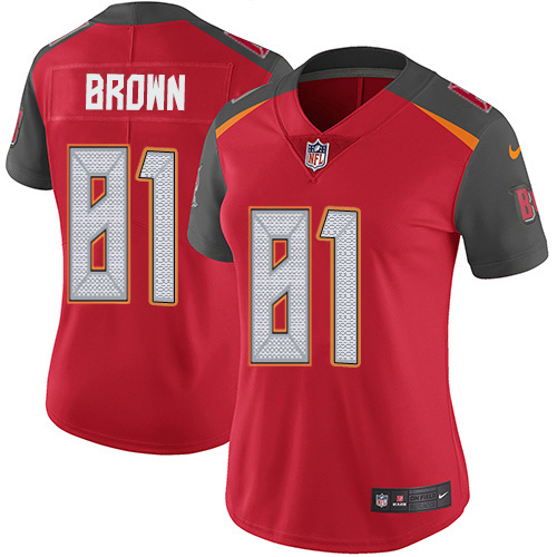Women's Nike Buccaneers #81 Antonio Brown Red Team Color Women's Stitched NFL Vapor Untouchable Limited Jersey Women's Nike Buccaneers #81 Antonio Brown Red Team Color Women's Stitched NFL Vapor Untouchable Limited Jersey