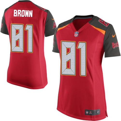 Women's Nike Buccaneers #81 Antonio Brown Red Team Color Women's Stitched NFL New Elite Jersey Women's Nike Buccaneers #81 Antonio Brown Red Team Color Women's Stitched NFL New Elite Jersey