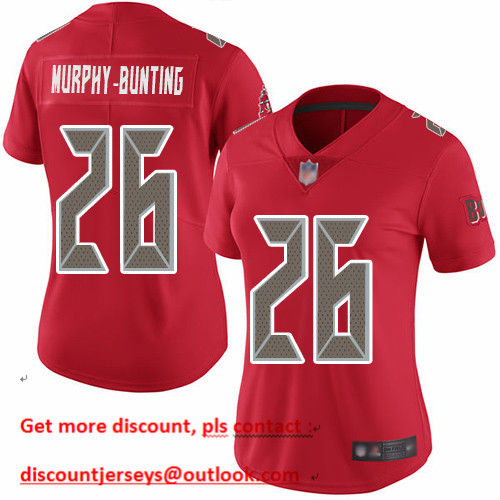 Buccaneers #26 Sean Murphy-Bunting Red Women's Stitched Football Limited Rush Jersey Buccaneers #26 Sean Murphy-Bunting Red Women's Stitched Football Limited Rush Jersey