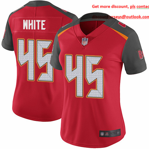 Buccaneers #45 Devin White Red Team Color Women's Stitched Football Vapor Untouchable Limited Jersey Buccaneers #45 Devin White Red Team Color Women's Stitched Football Vapor Untouchable Limited Jersey