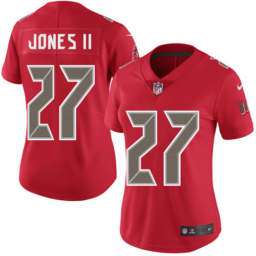 Nike Buccaneers #27 Ronald Jones II Red Women's Stitched NFL Limited Rush Jersey Nike Buccaneers #27 Ronald Jones II Red Women's Stitched NFL Limited Rush Jersey