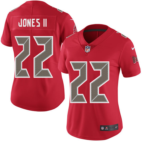 Nike Buccaneers #22 Ronald Jones II Red Women's Stitched NFL Limited Rush Jersey Nike Buccaneers #22 Ronald Jones II Red Women's Stitched NFL Limited Rush Jersey