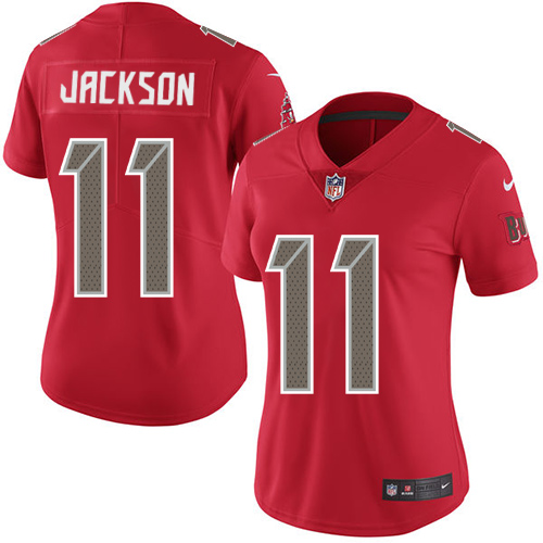Nike Buccaneers #11 DeSean Jackson Red Women's Stitched NFL Limited Rush Jersey Nike Buccaneers #11 DeSean Jackson Red Women's Stitched NFL Limited Rush Jersey