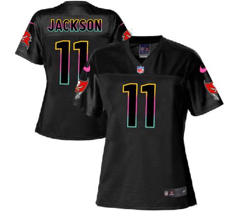 Nike Buccaneers #11 DeSean Jackson Black Women's NFL Fashion Game Jersey Nike Buccaneers #11 DeSean Jackson Black Women's NFL Fashion Game Jersey