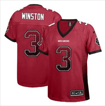 Women New Buccaneers #3 Jameis Winston Red Team Color Men's Stitched NFL Elite Drift Fashion Jersey Women New Buccaneers #3 Jameis Winston Red Team Color Men's Stitched NFL Elite Drift Fashion Jersey
