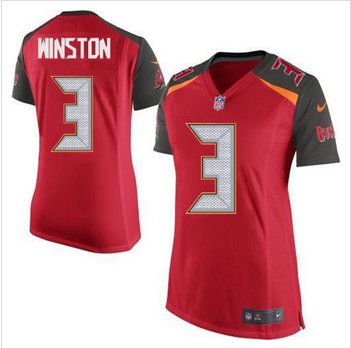 Women New Buccaneers #3 Jameis Winston Red Team Color Stitched NFL New Elite Jersey Women New Buccaneers #3 Jameis Winston Red Team Color Stitched NFL New Elite Jersey