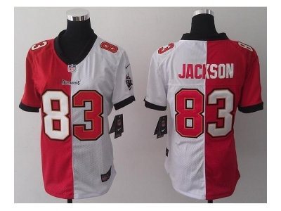 NEW women jerseys tampa bay buccaneers #83 jackson white-red(split) NEW women jerseys tampa bay buccaneers #83 jackson white-red(split)