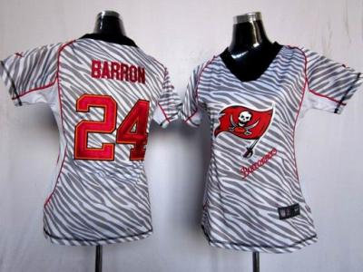 NEW Women Tampa Bay Buccaneers #24 Mark Barron Jerseys(fem fan zebra)