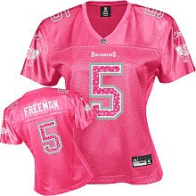 Reebok Tampa Bay Buccaneers 5# Josh Freeman Women's Pink Sweetheart Jersey