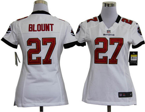 Women Nike Tampa Bay Buccaneers 27 LeGarrette Blount White Jerseys