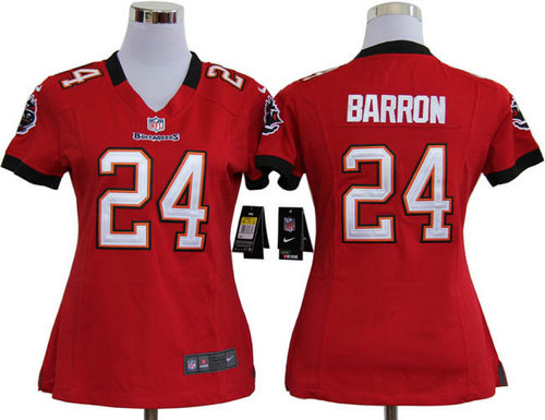 Women Nike Tampa Bay Buccaneers 24 Mark Barron Red Jerseys