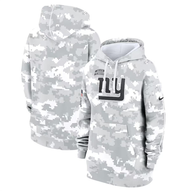 Women's New York Giants 2024 Arctic Camo Salute To Service Club Fleece Pullover Hoodie(Run Small) Women's New York Giants 2024 Arctic Camo Salute To Service Club Fleece Pullover Hoodie(Run Small)