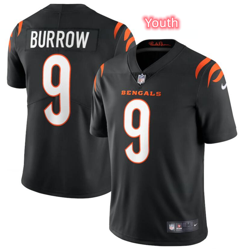 Youth Cincinnati Bengals #9 Joe Burrow Jersey