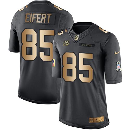 Nike Bengals #85 Tyler Eifert Black Youth Stitched NFL Limited Gold Salute to Service Jersey Nike Bengals #85 Tyler Eifert Black Youth Stitched NFL Limited Gold Salute to Service Jersey