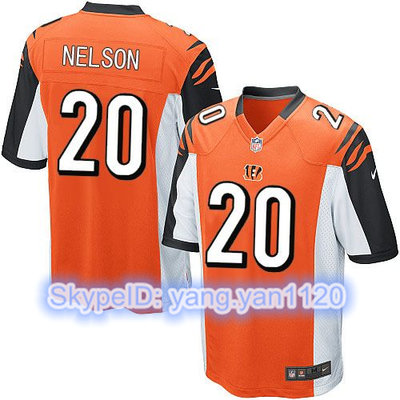 Nike Bengals #20 Reggie Nelson Orange Alternate Youth Stitched NFL Elite Jersey