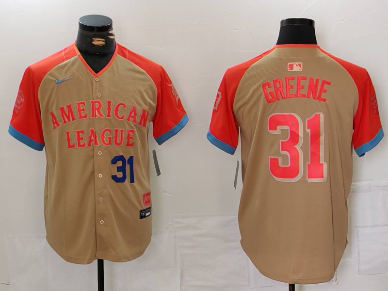 Men's American League #31 Riley Greene Cream 2024 All-Star Limited Stitched Baseball Jersey 2 Men's American League #31 Riley Greene Cream 2024 All-Star Limited Stitched Baseball Jersey 2