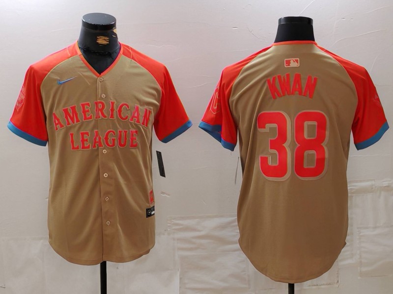 Men's American League #38 Steven Kwan Cream 2024 All-Star Limited Stitched Jersey 6 Men's American League #38 Steven Kwan Cream 2024 All-Star Limited Stitched Jersey 6