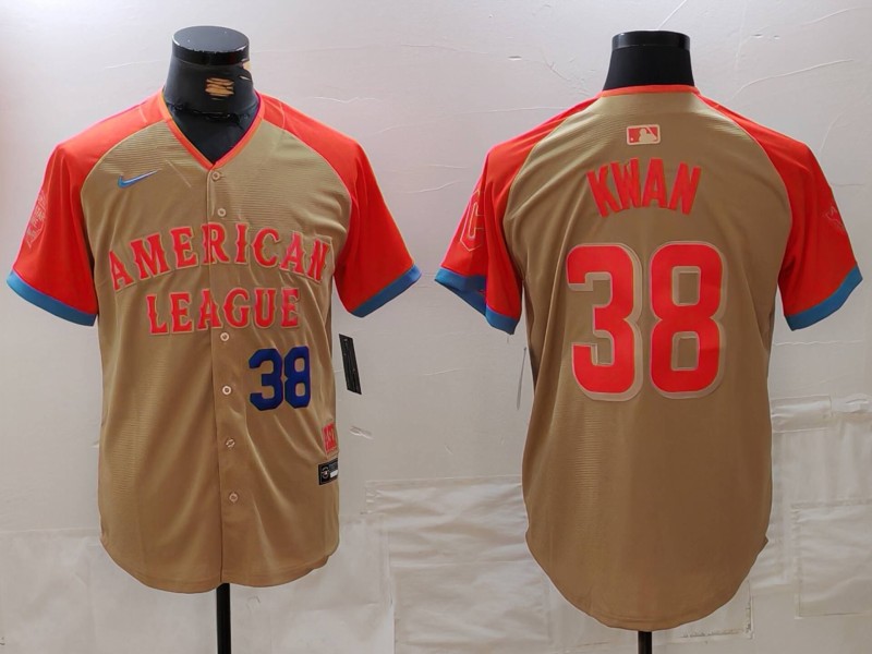 Men's American League #38 Steven Kwan Cream 2024 All-Star Limited Stitched Jersey 3 Men's American League #38 Steven Kwan Cream 2024 All-Star Limited Stitched Jersey 3