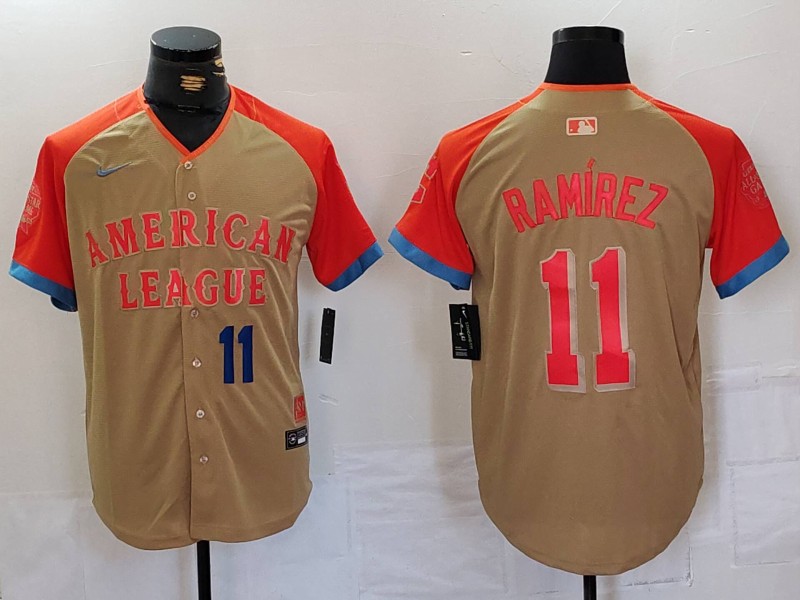Men's American League #11 José Ramírez Cream 2024 All-Star Limited Stitched Jersey 3 Men's American League #11 José Ramírez Cream 2024 All-Star Limited Stitched Jersey 3