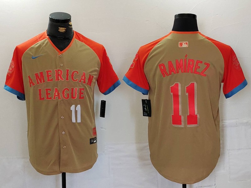 Men's American League #11 José Ramírez Cream 2024 All-Star Limited Stitched Jersey 2 Men's American League #11 José Ramírez Cream 2024 All-Star Limited Stitched Jersey 2