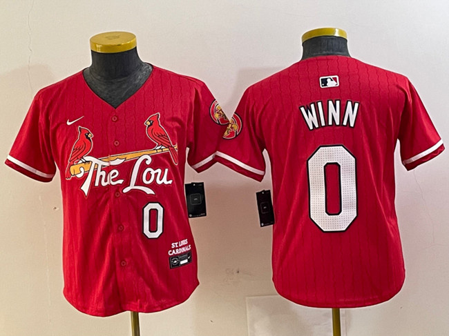 Youth St. Louis Cardinals #0 Masyn Winn Red 2024 City Connect Limited Stitched Baseball Jersey Youth St. Louis Cardinals #0 Masyn Winn Red 2024 City Connect Limited Stitched Baseball Jersey
