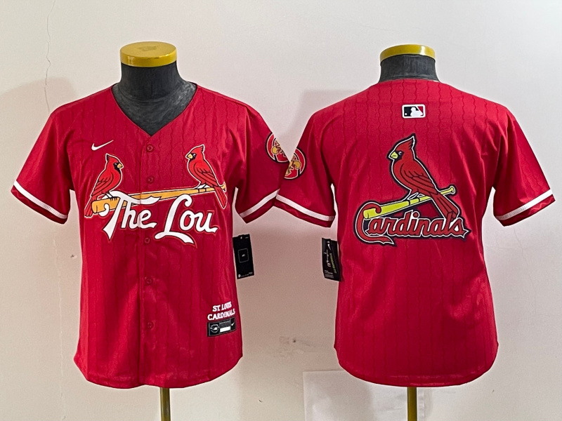 Youth St. Louis Cardinals Team Big Logo Red 2024 City Connect Limited Stitched Baseball Jersey 2 Youth St. Louis Cardinals Team Big Logo Red 2024 City Connect Limited Stitched Baseball Jersey 2
