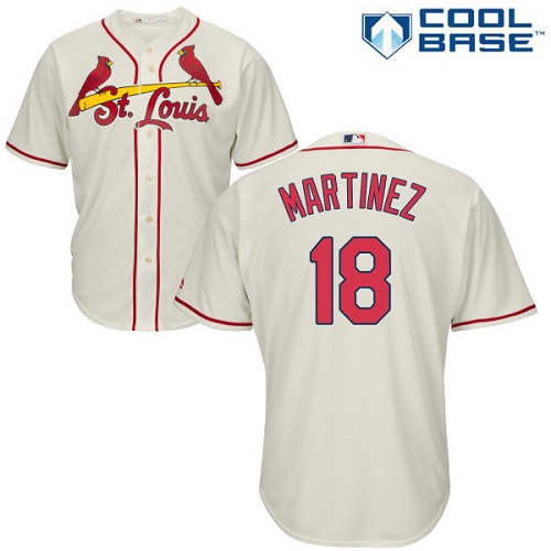 Cardinals #18 Carlos Martinez Cream Cool Base Stitched Youth MLB Jersey Cardinals #18 Carlos Martinez Cream Cool Base Stitched Youth MLB Jersey