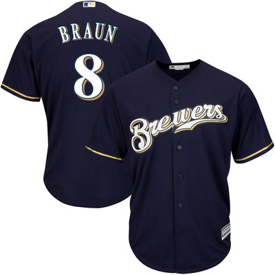 Brewers #8 Ryan Braun Blue Cool Base Stitched Youth MLB Jersey Brewers #8 Ryan Braun Blue Cool Base Stitched Youth MLB Jersey