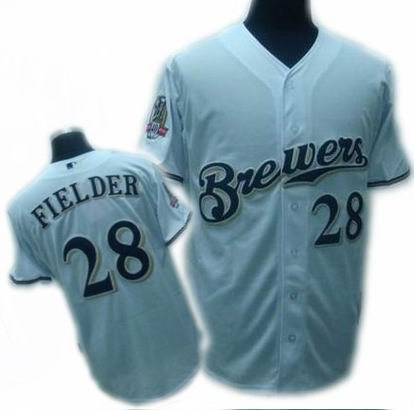 KIDS Milwaukee Brewers 28 Prince Fielder white Jerseys KIDS Milwaukee Brewers 28 Prince Fielder white Jerseys