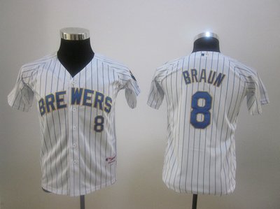 youth MLB Jerseys Milwaukee Brewers 8 Ryan Braun jersey whtie youth MLB Jerseys Milwaukee Brewers 8 Ryan Braun jersey whtie