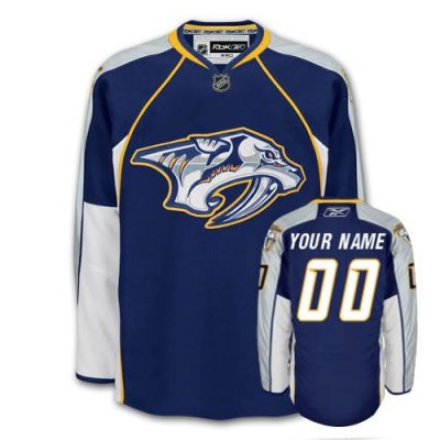 Customized Nashville Predators Jersey Blue Home Man Jersey Customized Nashville Predators Jersey Blue Home Man Jersey
