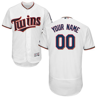 Men's Minnesota Twins Majestic Home White Flex Base Authentic Collection Custom Jersey Men's Minnesota Twins Majestic Home White Flex Base Authentic Collection Custom Jersey