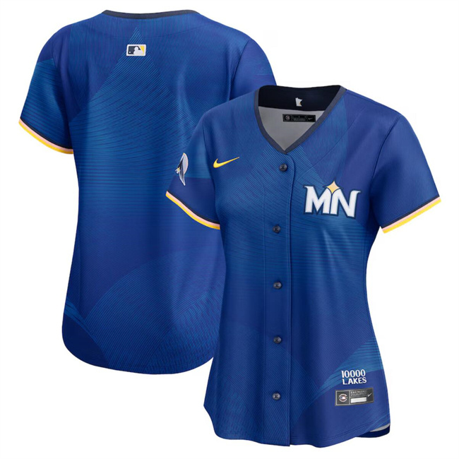 Women's Minnesota Twins Blank Royal 2024 City Connect Limited Stitched Baseball Jersey(Run Small) Women's Minnesota Twins Blank Royal 2024 City Connect Limited Stitched Baseball Jersey(Run Small)