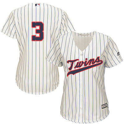 Twins #3 Harmon Killebrew Cream Strip Alternate Women's Stitched MLB Jersey Twins #3 Harmon Killebrew Cream Strip Alternate Women's Stitched MLB Jersey