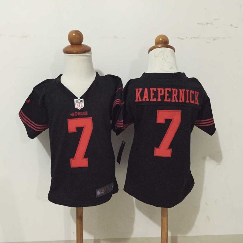 2-6 Kids Colin Kaepernick San Francisco 49ers #7 Black Jersey