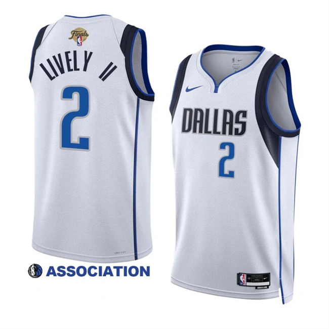 Men's Dallas Mavericks #2 Dereck Lively II White 2024 Finals Association Edition Stitched Basketball Jersey Men's Dallas Mavericks #2 Dereck Lively II White 2024 Finals Association Edition Stitched Basketball Jersey