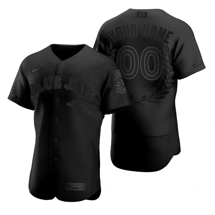 Toronto Blue Jays Custom Men's Nike Black MLB MVP Limited Player Edition Jersey Toronto Blue Jays Custom Men's Nike Black MLB MVP Limited Player Edition Jersey