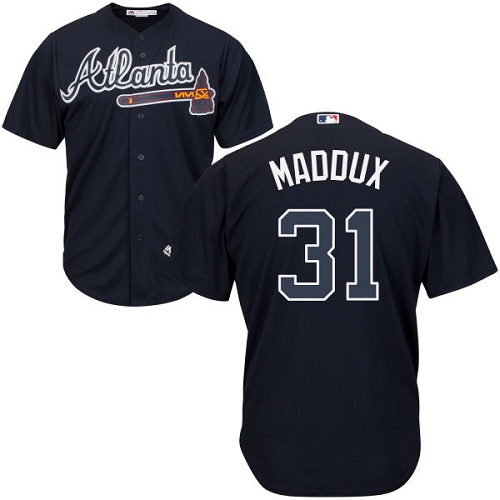 Braves #31 Greg Maddux Navy Blue Cool Base Stitched Youth MLB Jersey Braves #31 Greg Maddux Navy Blue Cool Base Stitched Youth MLB Jersey