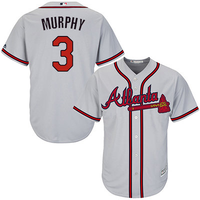 Braves #3 Dale Murphy Grey Cool Base Stitched Youth MLB Jersey Braves #3 Dale Murphy Grey Cool Base Stitched Youth MLB Jersey