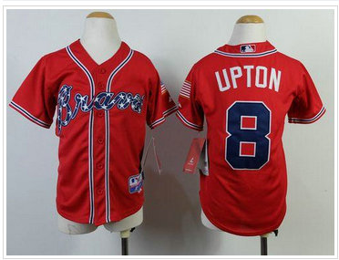 Youth MLB Atlanta Braves #8 Justin Upton Red Cool Base Jersey Youth MLB Atlanta Braves #8 Justin Upton Red Cool Base Jersey