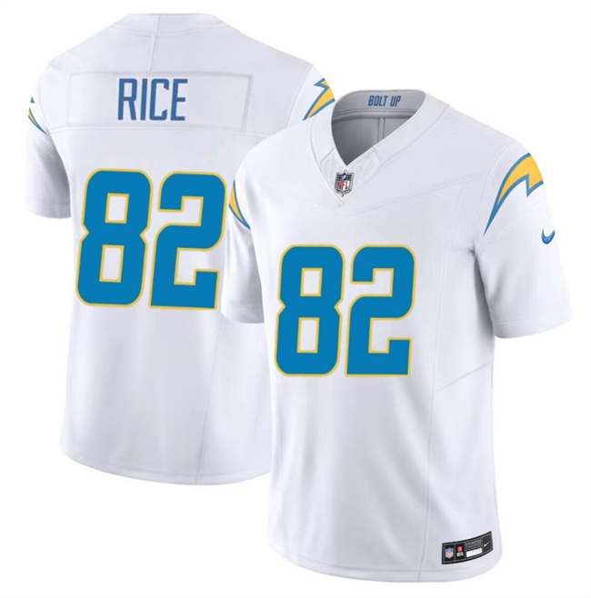Youth Los Angeles Chargers #82 Brenden Rice White 2024 Draft F.U.S.E Vapor Limited Stitched Football Jersey Youth Los Angeles Chargers #82 Brenden Rice White 2024 Draft F.U.S.E Vapor Limited Stitched Football Jersey