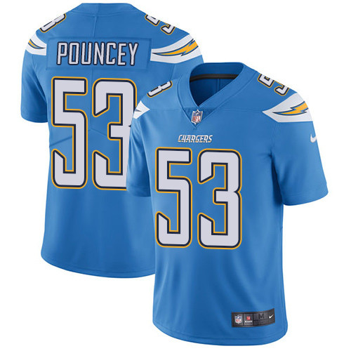Nike Chargers #53 Mike Pouncey Electric Blue Alternate Youth Stitched NFL Vapor Untouchable Limited Jersey Nike Chargers #53 Mike Pouncey Electric Blue Alternate Youth Stitched NFL Vapor Untouchable Limited Jersey