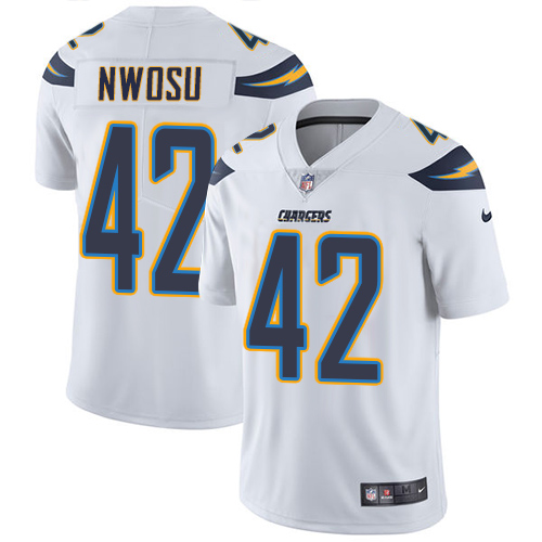Nike Chargers #42 Uchenna Nwosu White Youth Stitched NFL Vapor Untouchable Limited Jersey Nike Chargers #42 Uchenna Nwosu White Youth Stitched NFL Vapor Untouchable Limited Jersey