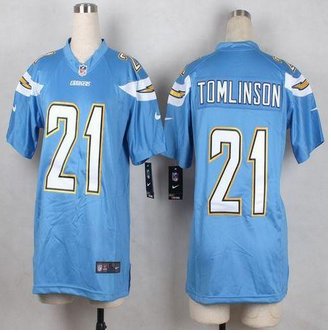 Youth New Chargers #21 LaDainian Tomlinson Electric Blue Alternate Stitched NFL jersey Youth New Chargers #21 LaDainian Tomlinson Electric Blue Alternate Stitched NFL jersey
